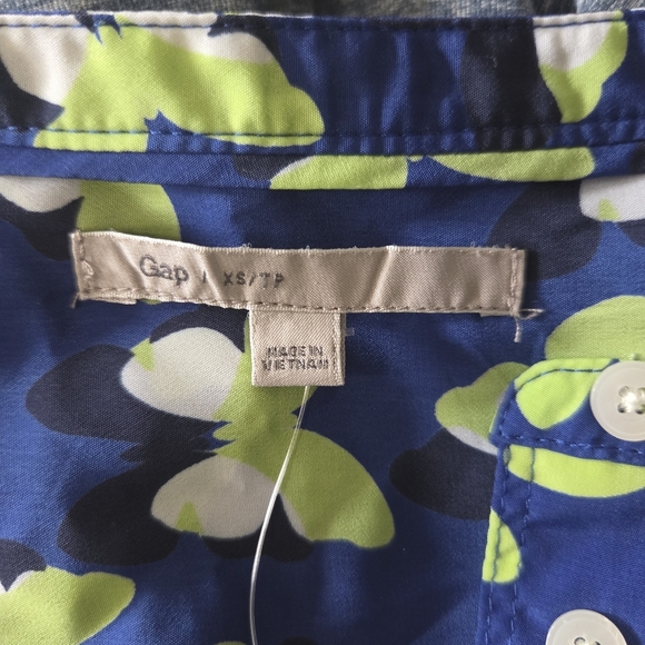 GAP Blue Henley Printed Butterfly Dress Size XS - Picture 7 of 7